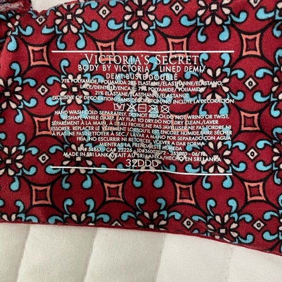 Victoria’s Secret Lined Demi/Demi Buste Double Bra Women Size 32DDD - Picture 6 of 7
